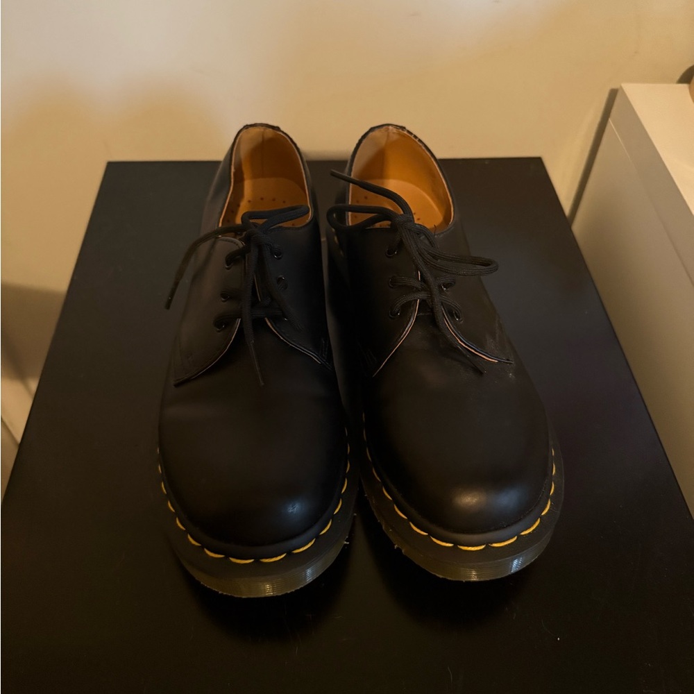Dr. Martens Black Leather Flats